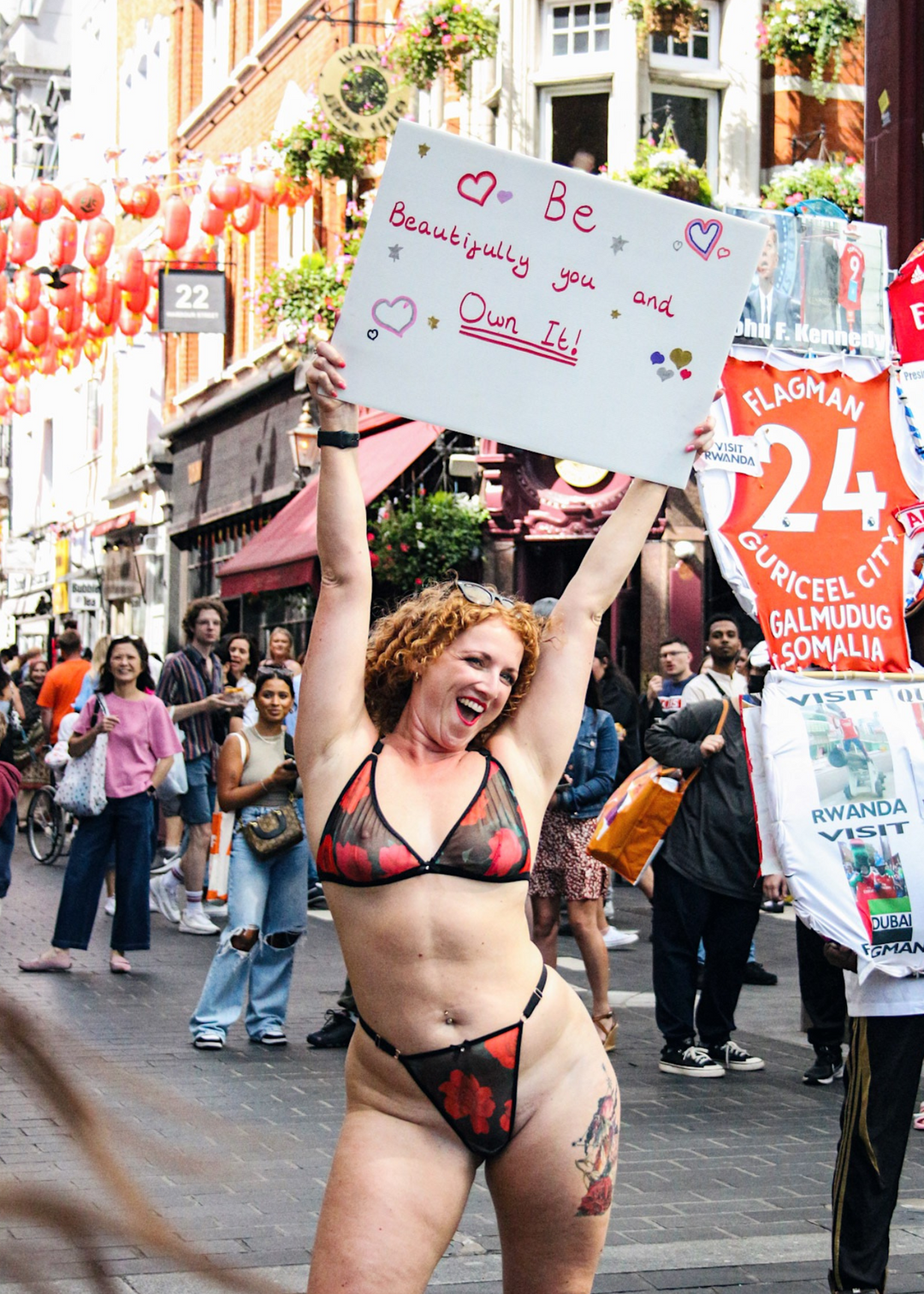 Woman wearing a Floral Mesh Lingerie Set