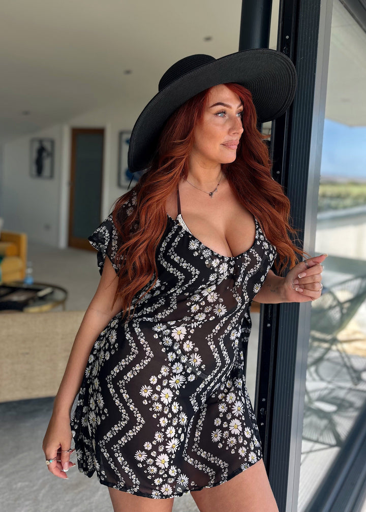 Daisy Embellished Cover-up