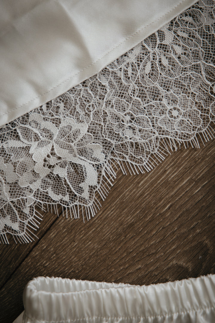 Willow Satin & Lace Shorts Nightwear Set