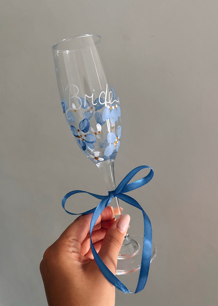 Hand Painted Wedding/ Bridal Glasses