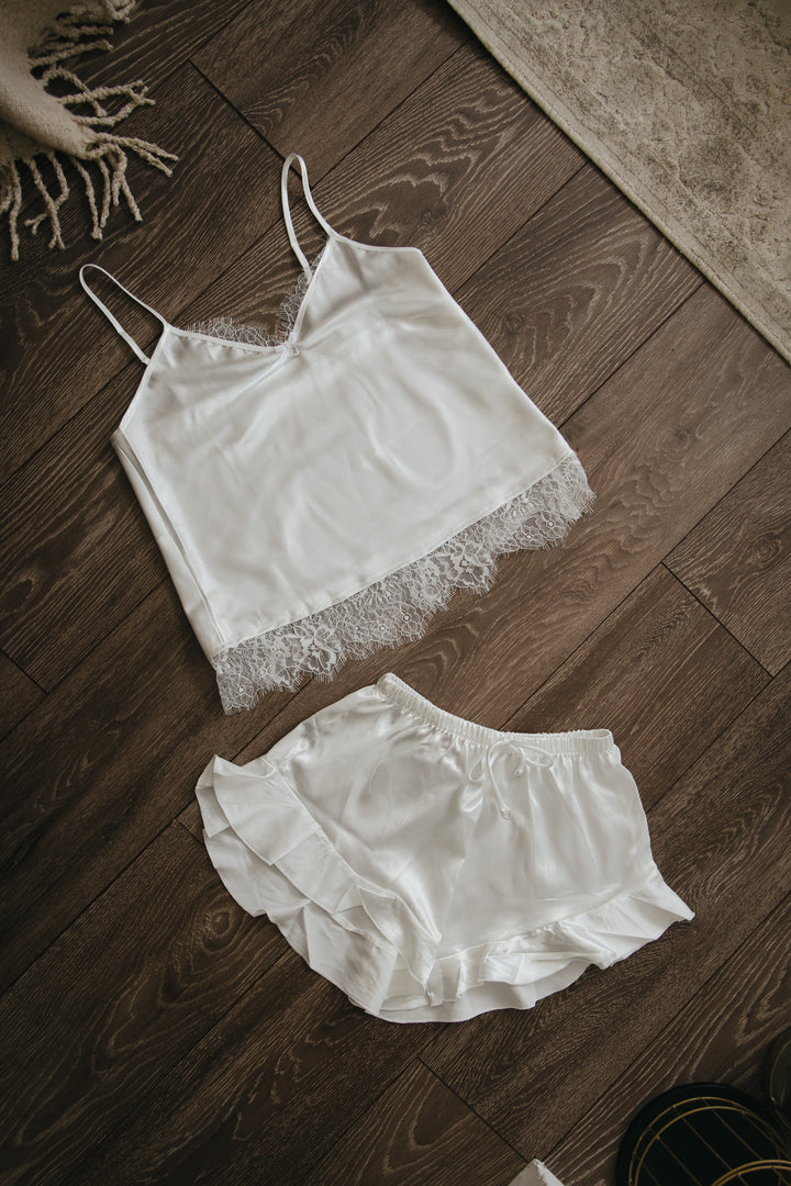 Willow Satin & Lace Shorts Nightwear Set