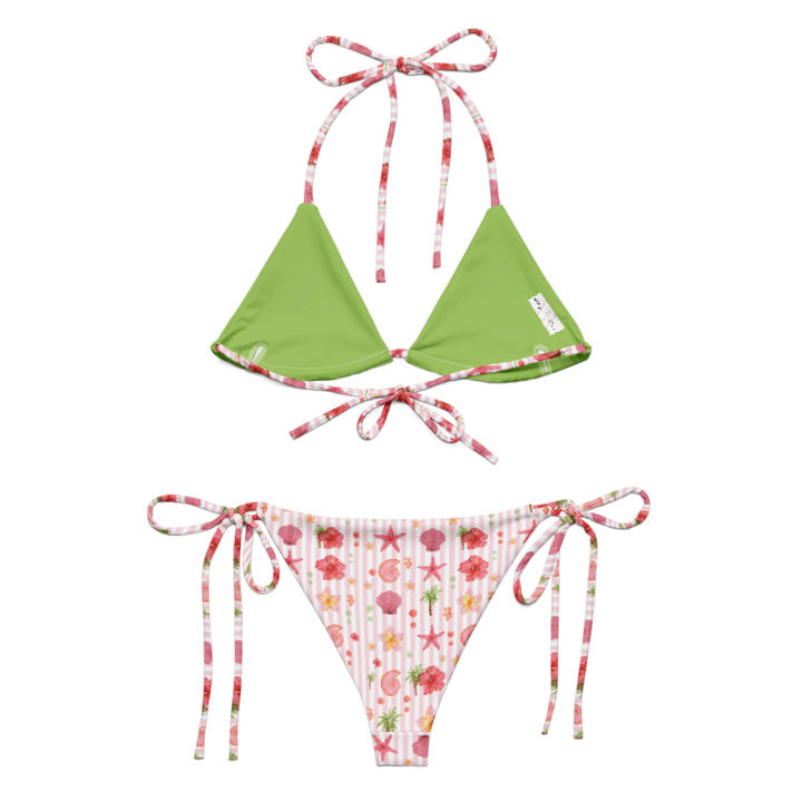 Recycled Fabric Beach Babe Triangle Bikini Set