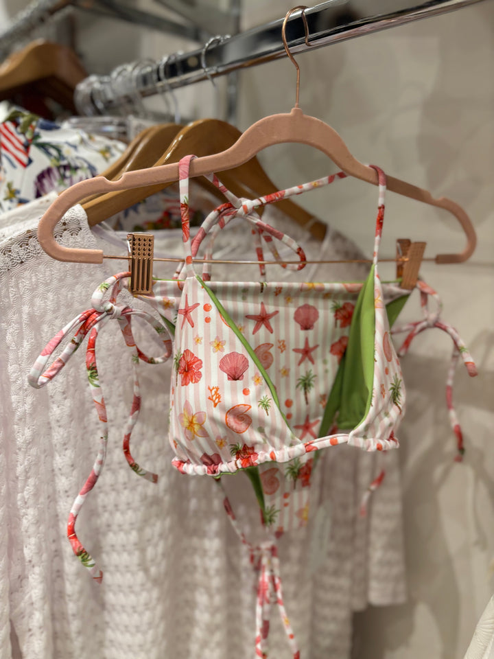 Recycled Fabric Beach Babe Triangle Bikini Set