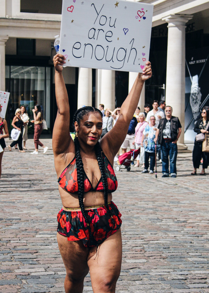 Model wearing a Floral Triangle Bra