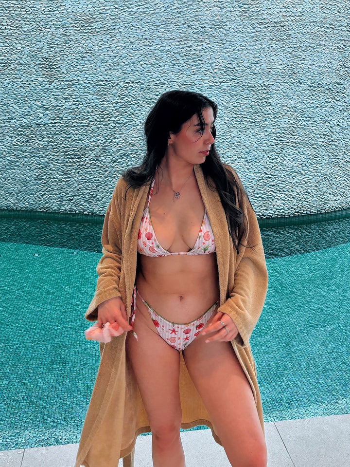 Recycled Fabric Beach Babe Triangle Bikini Set