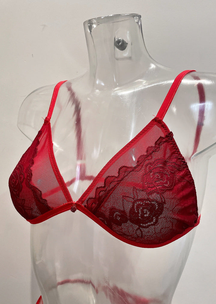 Bella Burgundy Triangle Bra