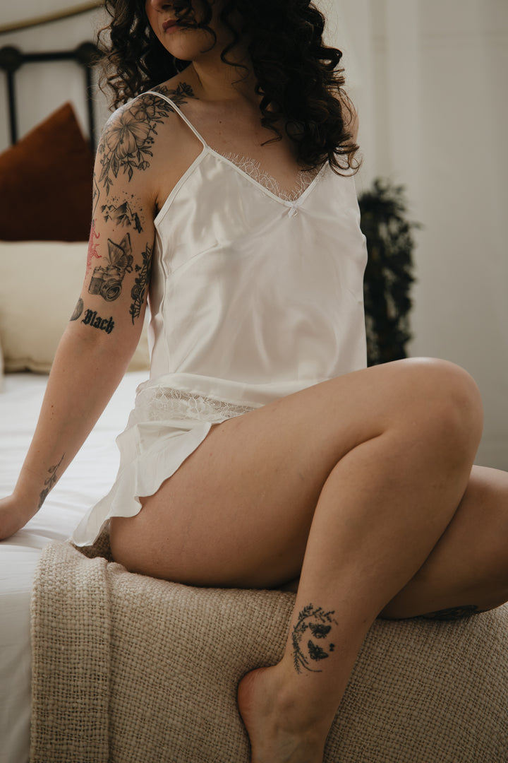 Willow Satin & Lace Shorts Nightwear Set