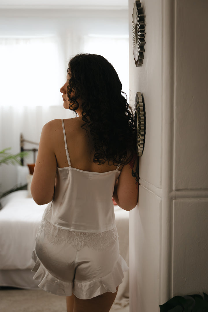 Willow Satin & Lace Shorts Nightwear Set