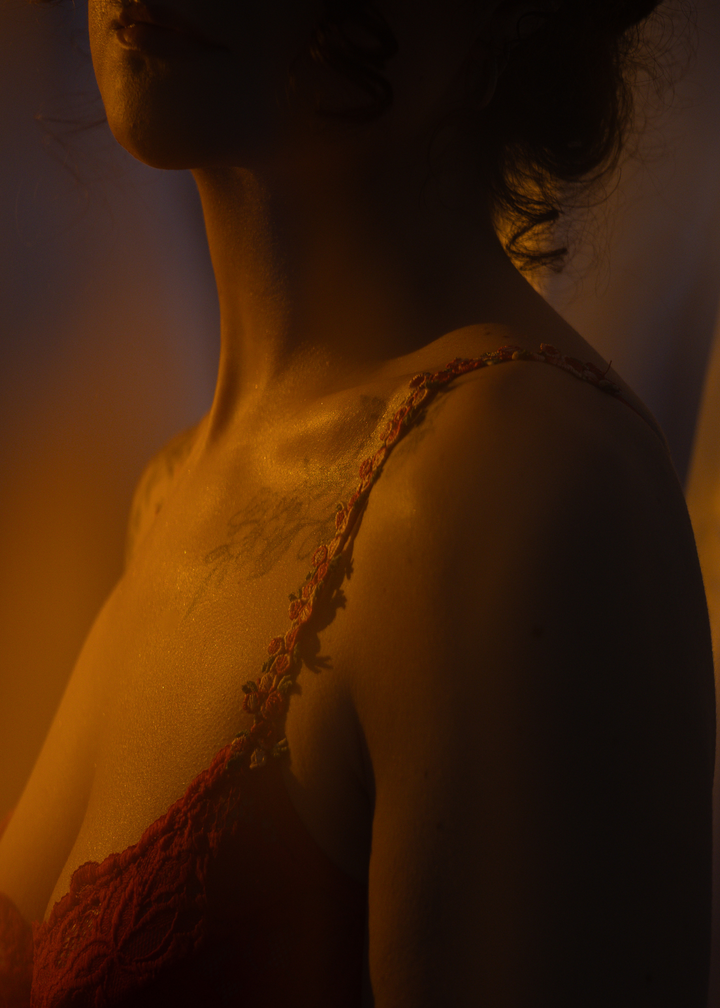 Scarlett Red Underwired Lingerie Set With Floral Straps