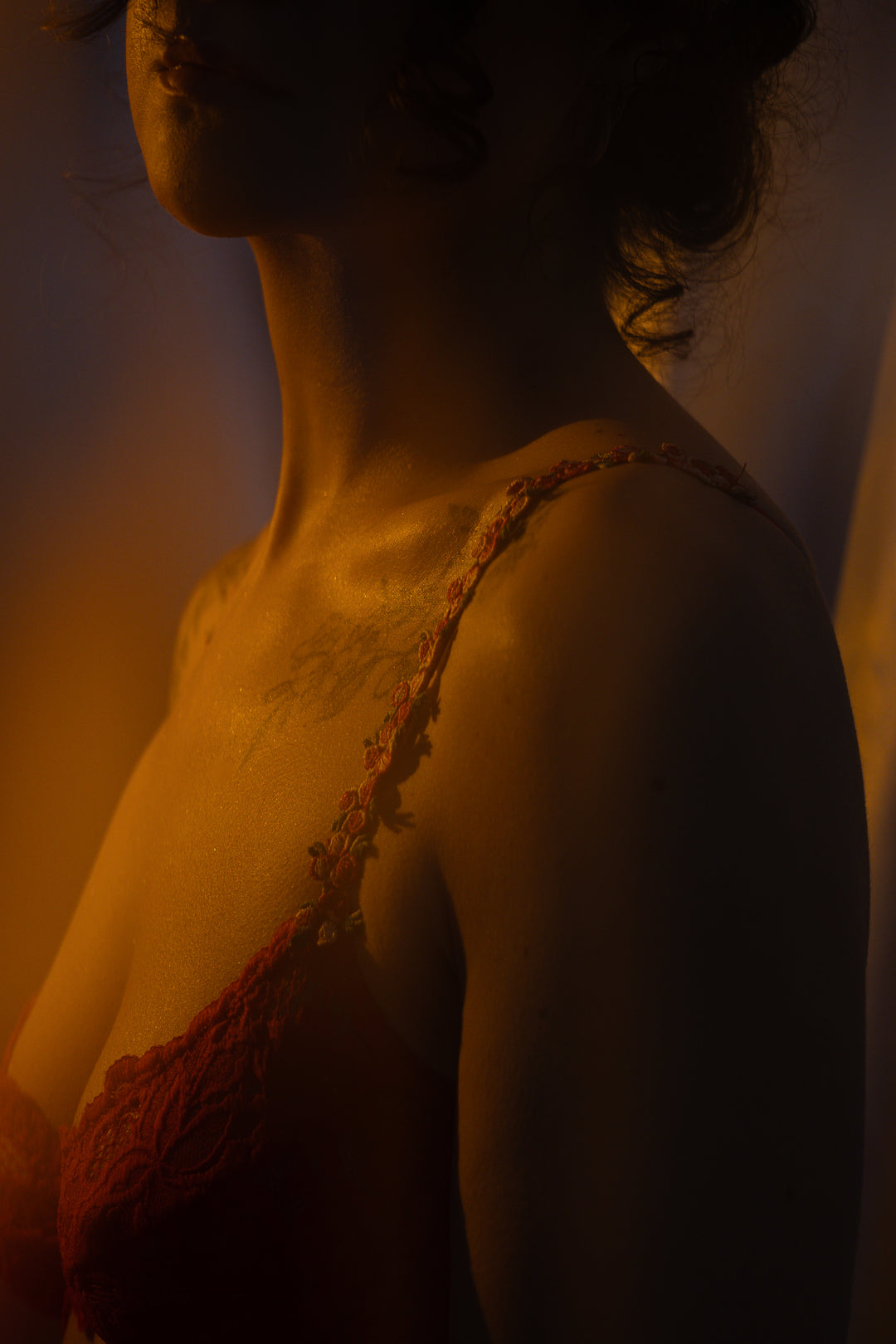 Scarlett Red Underwired Lingerie Set With Floral Straps