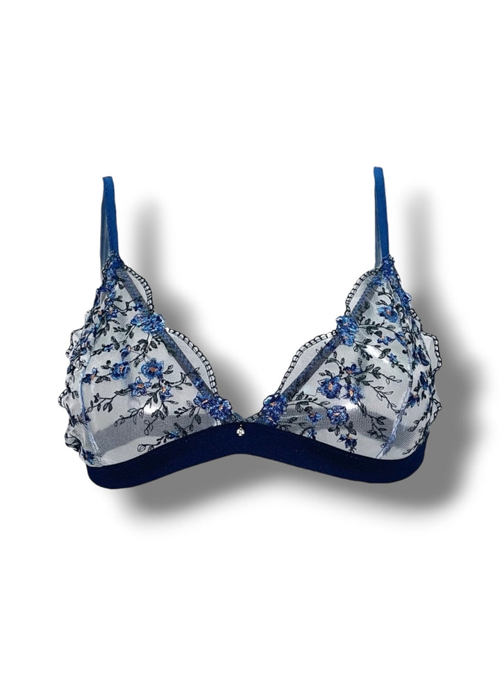 Bluebell Embroidered Triangle Bra