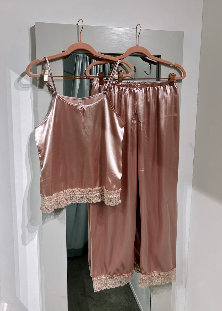 Rosette Satin Nightwear Set