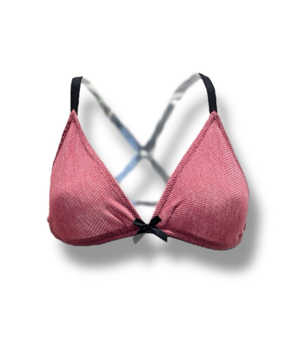 Dusky Pink Ribbed Loungewear Bra