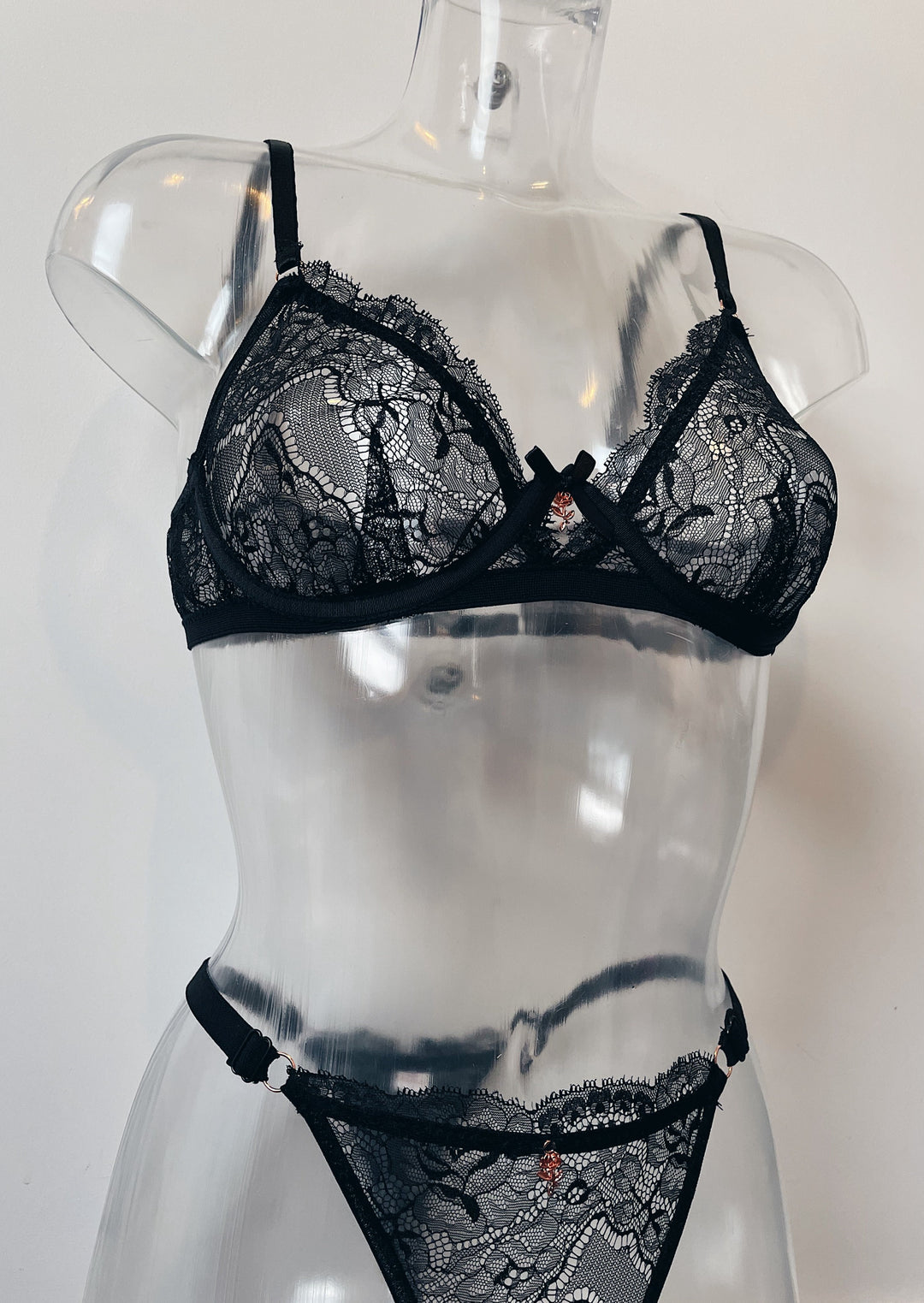 Black Love Lace Underwired Bra