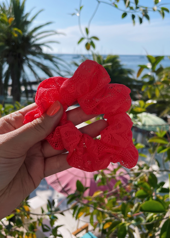 Theia Coral Scrunchy