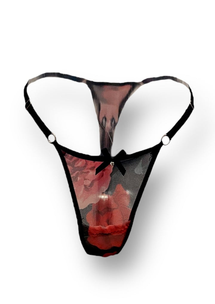 A womans floral thong